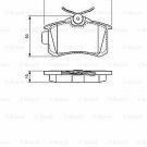 BOSCH 0986494520 Brake Pad Set, disc brake for LANCIA, PEUGEOT, RENAULT, SEAT, V