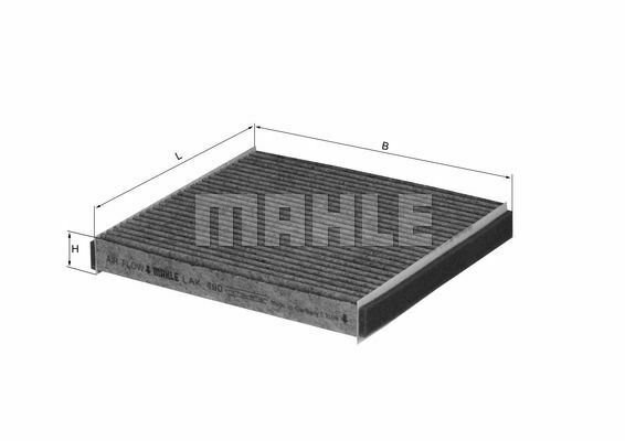 MAHLE LAK 490 Filter, interior air for DAIHATSU, JAGUAR, LAND ROVER, LEXUS, SUBA