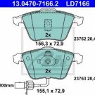ATE 13.0470-7166.2 Brake Pad Set, disc brake for AUDI