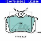 ATE 13.0470-2886.2 Brake Pad Set, disc brake for AUDI, SEAT, SKODA, VW