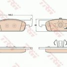 TRW GDB2016 Brake Pad Set, disc brake for DACIA, RENAULT, SMART