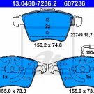 ATE 13.0460-7236.2 Brake Pad Set, disc brake for VW