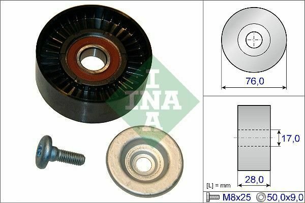 INA 532064810 Deflection/Guide Pulley, v-ribbed belt for MERCEDES-BENZ