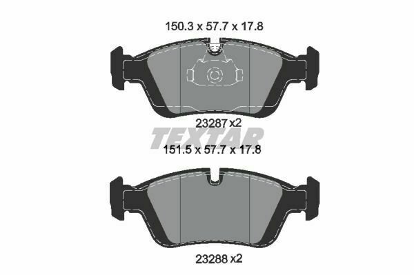 TEXTAR 2328702 Brake Pad Set, disc brake for ALPINA, BMW, WIESMANN