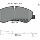TEXTAR 2560201 Brake Pad Set, disc brake for FORD