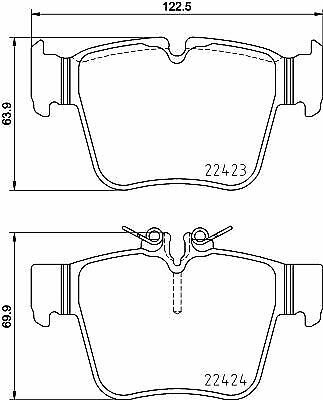 BREMBO P50133 Brake Pad Set, disc brake for MERCEDES-BENZ