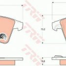 TRW GDB1555 Brake Pad Set, disc brake for VW