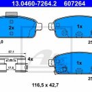 ATE 13.0460-7264.2 Brake Pad Set, disc brake for CHEVROLET, OPEL, VAUXHALL