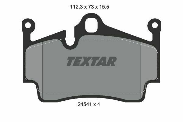 TEXTAR 2454101 Brake Pad Set, disc brake for PORSCHE