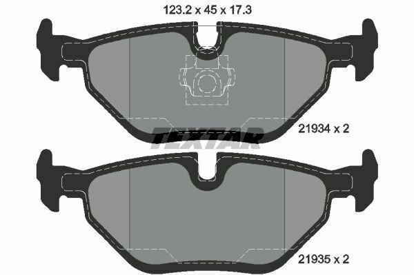 TEXTAR 2193402 Brake Pad Set, disc brake for ALPINA, BMW, MG, ROVER, WIESMANN