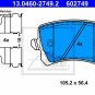 ATE 13.0460-2749.2 Brake Pad Set, disc brake for AUDI, SEAT, SKODA, VW