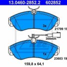 ATE 13.0460-2852.2 Brake Pad Set, disc brake for CITROËN, FIAT, PEUGEOT