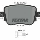 TEXTAR 2511001 Brake Pad Set, disc brake for AUDI, SEAT, SKODA, VW
