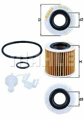 MAHLE OX 416D2 Oil Filter for ASTON MARTIN, DAIHATSU, SUBARU, TOYOTA