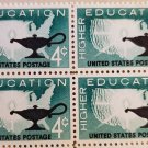 Sc # 1206 ~ Plate # Block ~ 4 cent Higher Education Issue (cd13)