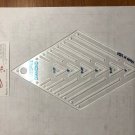 1/16" Clear Acrylic Molded Quilting Templates - 60 Degree Diamond 7 sizes in one