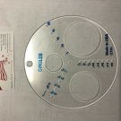 1/16" Clear Acrylic Molded Quilting Templates - Circle 17 sizes in one