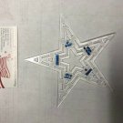 1/16" Clear Acrylic Molded Quilting Templates - Star 4 sizes in one