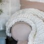 Chunky knit blanket