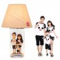 Purely hand-made multi-person glass table lampshade with advanced polymer clay lampshade
