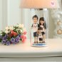 Purely hand-made multi-person glass table lampshade with advanced polymer clay lampshade