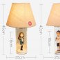 Purely hand-made multi-person glass table lampshade with advanced polymer clay lampshade