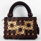 Indonesian ethnic coconut shell handbag