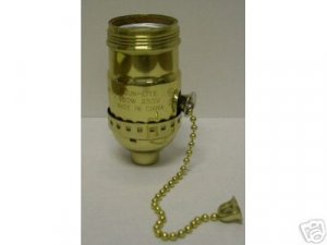 Lamp parts: 3-way pull chain sockets for wiring lamps