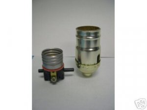 Lamp parts: Push-thru socket, shell, cap- $1.13 ea (TR-19)