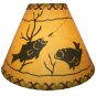 Rustic 14" laced lamp shades with fish scene