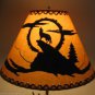 Rustic 18" laced lamp shades with coyote scene
