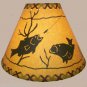 Rustic 16" laced lamp shades with fish scene