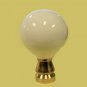 Lamp parts: 1 1/4" white ceramic ball lamp shade finials