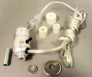 Lamp parts:silver pre-wired bottle kits w/ 3 adapters                      BK-S4