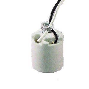 Lamp parts: porcelain medium-based socket  w/9" wire leads   TR-78