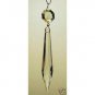 Lamp parts: u-drop glass crystal prisms w/ brass prisms TZ-10
