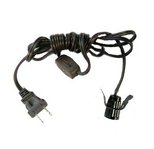 6' brn cord- nite lite socket w/ line switch TR-4840