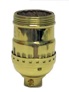 Lamp parts: Off-on solid brass keyless socket  TR-416
