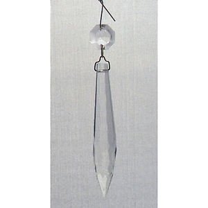 Lamp parts: u-drop clear prisms- silver pins  TZ-10S