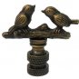 Lamp parts: ANTIQUE BRASS SONGBIRDS LAMP SHADE FINIAL
