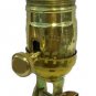 Lamp parts: solid brass off/on socket w/wing nut