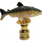 Lamp parts: PAINTED RESIN SALMON LAMP SHADE FINIAL