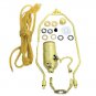 lot of 15 lamp part kits:gold cord,pull-ch skt, 9" harp