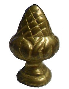lamp parts: solid unfinished brass acorn knob     TH-824/TV-40