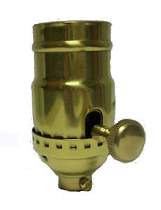 Lamp parts: Solid brass off/on turn knob socket TR-441X