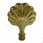 Lamp parts: large solid brass shell lamp shade finial