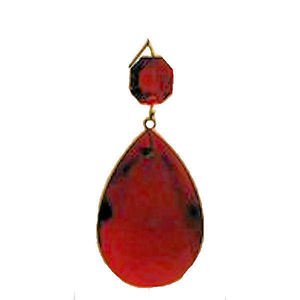 Lamp parts: large red crystal  colored  prisms TZ-392R