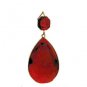 Lamp parts: large red crystal  colored  prisms TZ-392R