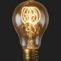 Vintage style quad loop filament light bulb 25W 120V