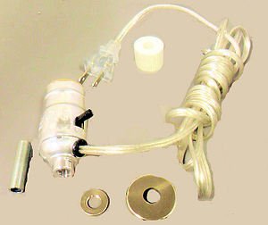 Lamp parts:silver pre-wired bottle kits - 15/16" adapter      BK-S1516